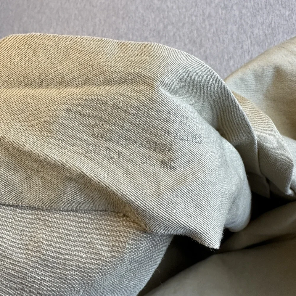 VTG US ARMY Khaki Uniform Short Sleeve Tan Shirt - Sz Small - See Pics